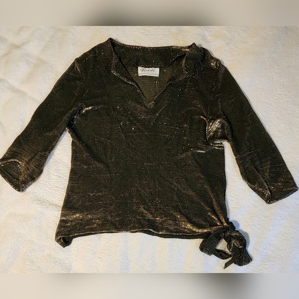 Vintage 50's Teddi of California Vintage Lurex Chromespun Top